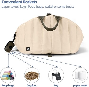 Сумка-переноска для собак Sytopia, середнього розміру, до 11,3 кг, бежевий колір (2024-0722)