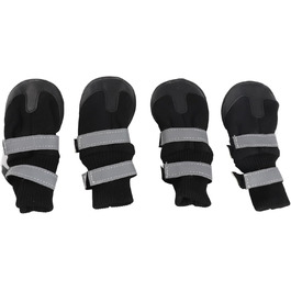 Чоботи для собак Zerodis чорного кольору (4 шт.) - водонепроникні, з антиковзаючою підошвою, теплі захисні чоботи для середніх та великих собак (XL, блакитний)