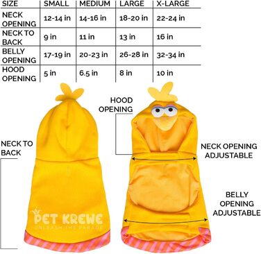 Костюм для собак Сезам вулиця (Big Bird) - теплий худі для собак, розміри S, M, L, XL - ідеально для Хелловіну, вечірок, фотосесій, подарунок для собаківника