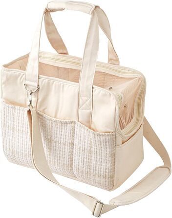 Сумка-переноска для собак та котів, складана, бавовняна, бежева