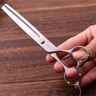 Набір ножиць для собак: професійний набір для грумінгу з нержавіючої сталі (прямі, зігнуті, фінішні ножиці, гребінець) для тіла, морди, вух та лап