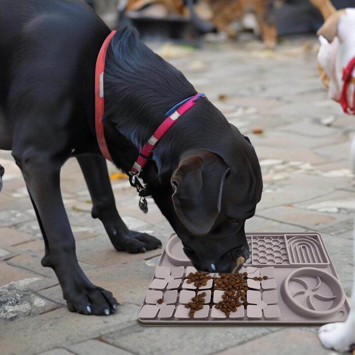Килимок для повільного годування собак, антистрес, для грумінгу, сірий
