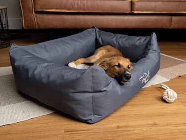 Ортопедичне собаче ліжко TrendPet Viscado сірого кольору, 100 см