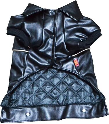 Зимовий теплий одяг для собак NIULA, мотоциклетна куртка з PU-шкіри, водонепроникна, розмір S