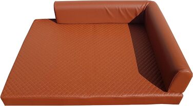 Ортопедичне собаче ліжко Natalia Spzoo Eckbett, кутові, коричневе, розмір S (80 x 60 см)