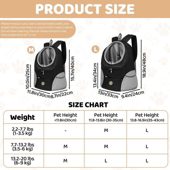 Рюкзак для тварин Adiwo з сітчастим вікном, дихаючий, легкий, для собак та котів (до 7,5 кг), портативний, складаний, дизайн 