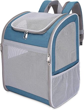 Рюкзак-переноска для собак та котів ALLSOPETS, зелений, з ременем безпеки та світловідбиваючими елементами