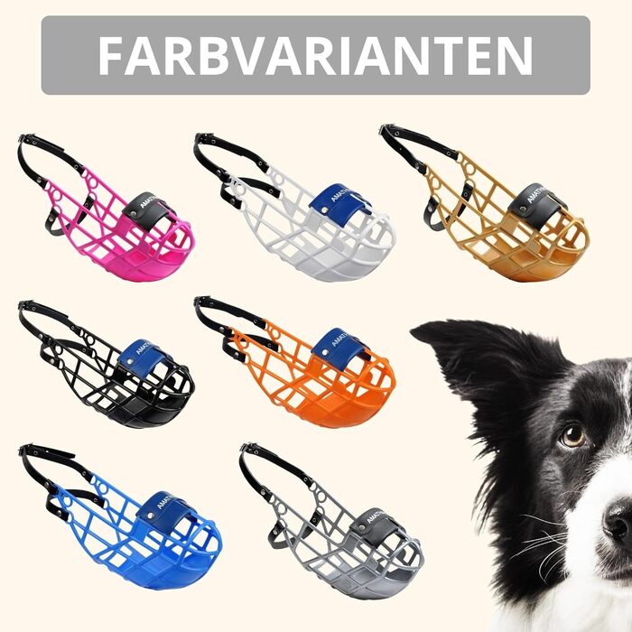 Нашийник-маска для собак AMATHINGS Super Kennel Soft з м'якою накладкою на ніс. Ідеально для вигулу, майданчиків для собак, вольєрів та перегонів (Рожевий)