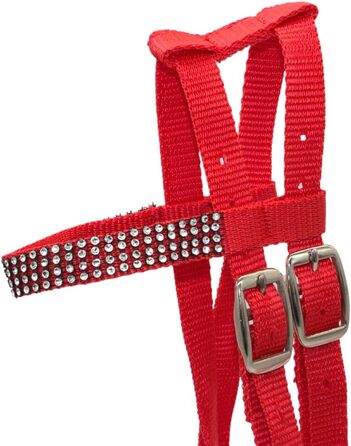 PFIFF Trenzaum 'Lotty' для іграшкових та дерев'яних коней, іграшкова вуздечка, розмір універсальний (червоний)