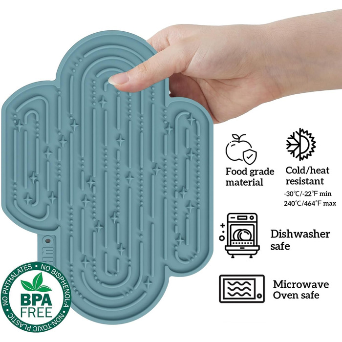 Лежанка-іграшка для собак OHMO Schleckmatte, 2 шт. (Коррал & Вишневий) - для цуценят, котів, зняття тривоги, повільне годування, силікон 18x25.5 см