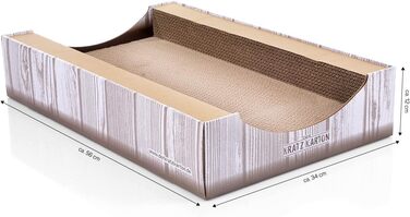 Котячий будиночок-ігрова панель Kratzmöbel 2.0 XXL | Ігровий когтеточка з гофрокартону та котячої м'яти | 34 x 56 x 12 см