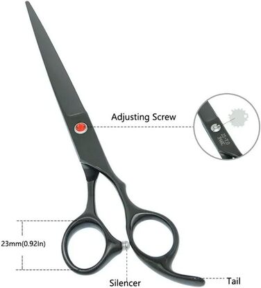 Професійний набір ножиць для грумінгу собак та котів 5 в 1: прямі, вигнуті, розріджуючі ножиці та гребінець для догляду за шерстю