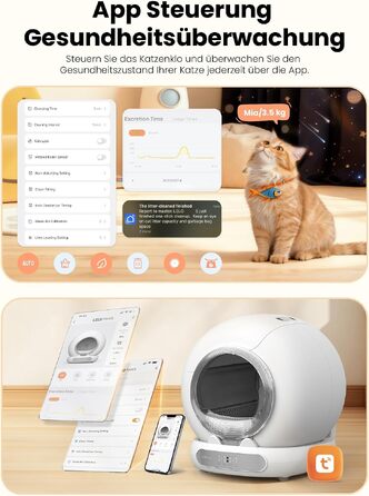 Самоочисний електричний лоток для котів LELO PAWS XXL (74Л) з керуванням через додаток, дезодорацією та шторкою, сріблястий