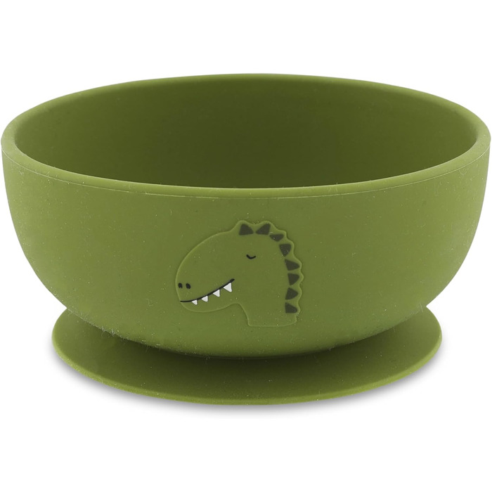 Тарілка для дитячого харчування Trixie Mr. Fox з присоскою, зелена, силікон