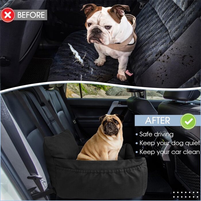 Автомобільний лежак для собак у багажник - зручний кошик для собак, чорний, 54x52x35 см