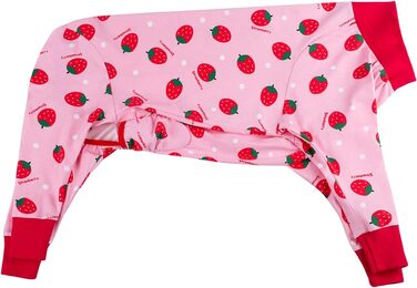 Комбінезон для собак Yeapeeto XL, полуниця: для відпочинку, захист від лизання, альтернатива конусу