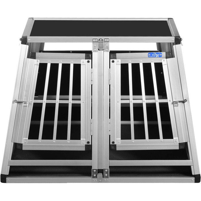 Транспортна переноска для собак Transportbox N23, алюмінієва, 82x90x63 см, з перегородкою та аварійним виходом