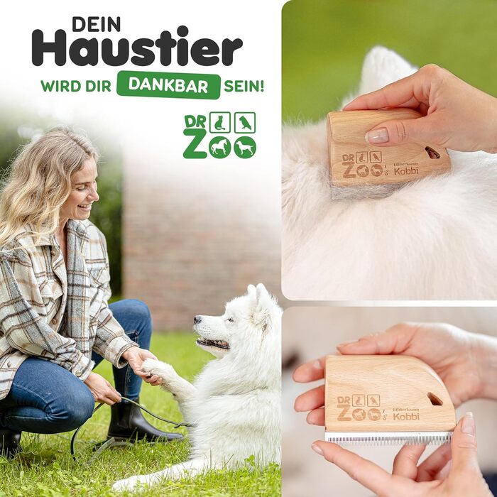 Гребінець для собак Effilierkamm Kobbi - ідеальний для сезонного линяння довгошерстих та підшерсткових собак. Догляд за шерстю маленьких, середніх та великих собак