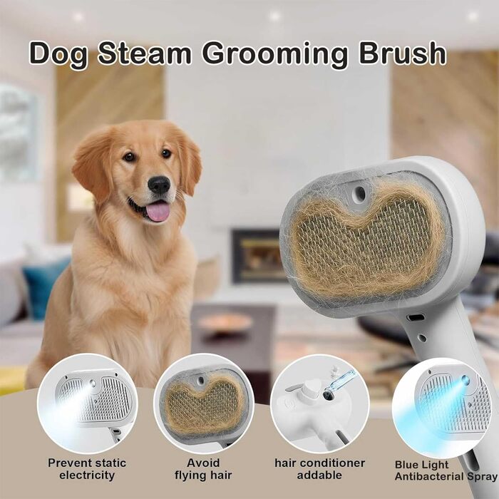 Парові щітки для котів та собак, масажні щітки з водяним туманом для догляду за шерстю
