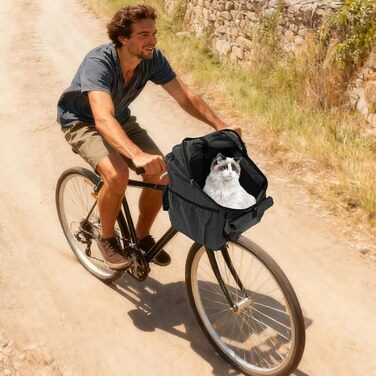 Корзина для собак на велосипед 2-в-1, сіра: зручна та безпечна переноска для тварин
