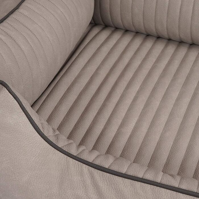 Ортопедичне ліжко для собак Knuffelwuff Columbia XL (105 x 75 см) з легкою очисткою, знімний чохол, для великих, середніх та малих собак (Світло-сірий)