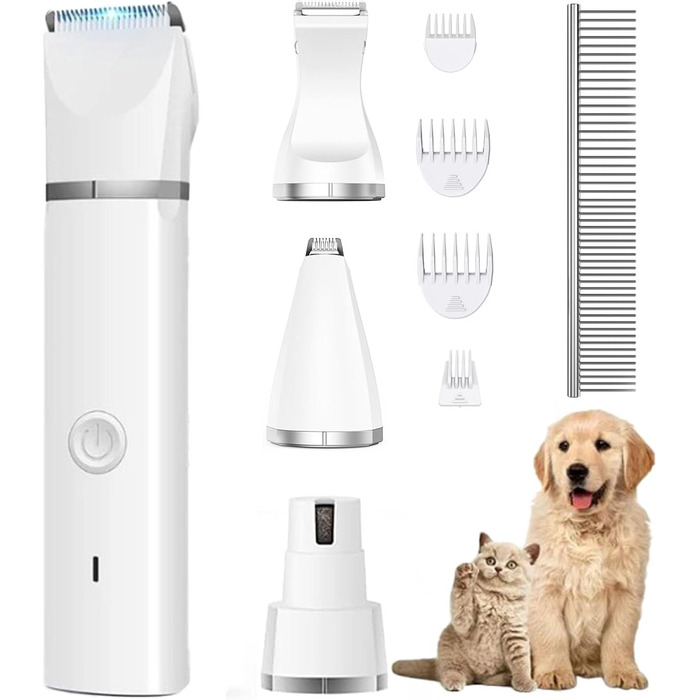 Мультитрим Про від Dr Pfoten: тиха професійна машинка для грумінгу собак 4-в-1, для догляду за лапами, анальним отвором та ділянками з ковтунами (1 шт.)