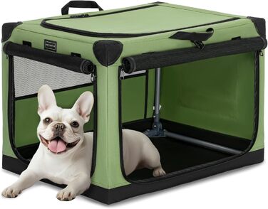 Складана переноска Petsfit для собак і котів, розмір S, синя, текстиль з алюмінієвим каркасом, посилені шви, для автомобіля