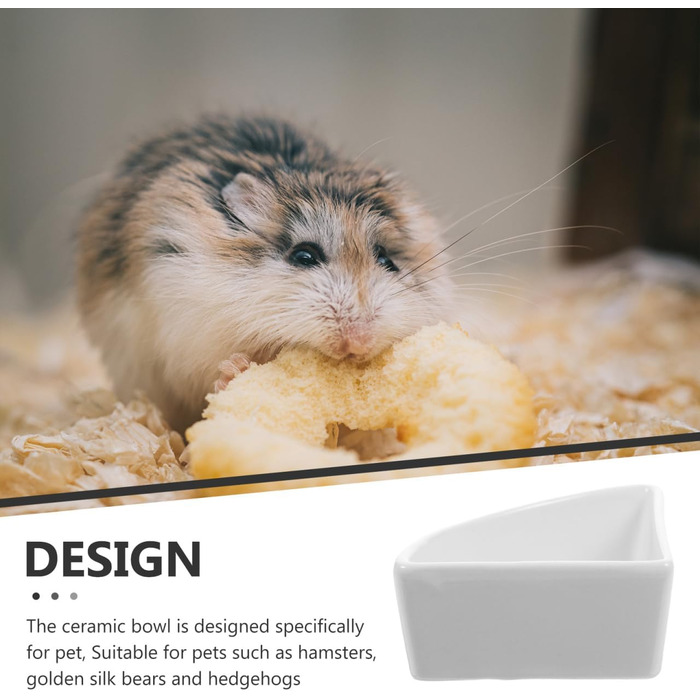 Керамічна годівниця для тварин PATKAW: миски для хом'яків, морських свинок, їжаків, білих тварин