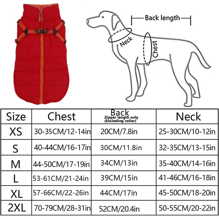 Зимові куртки для собак, шлейки, водонепроникна куртка з флісовою підкладкою, світловідбиваючі, персоналізовані, оранжевий/червоний, XL/M
