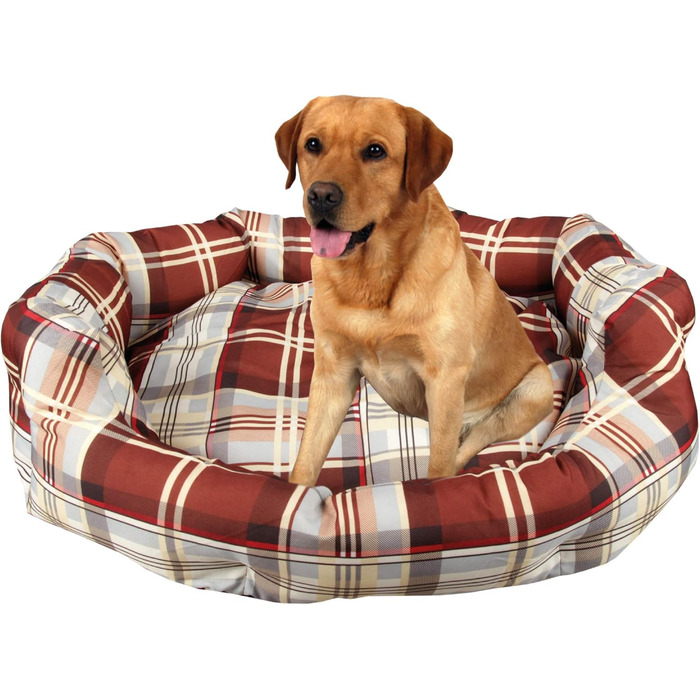 М'яке ліжко для котів та собак середніх розмірів Bestlivings, ліжко для тварин, зносостійке, миється, різні дизайни (80x65 см, клітинка)