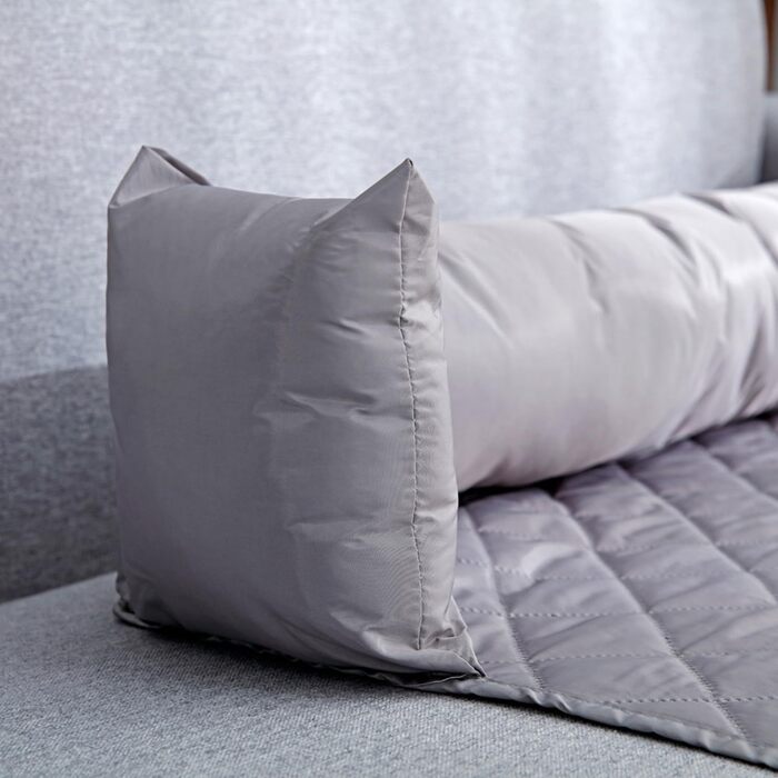 Захисний чохол для собачого дивана, водовідштовхувальний, для середніх та великих собак та котів, заспокійлива підстилка з піднятим бортиком, легко чиститься (75 x 120 см, світло-сірий)