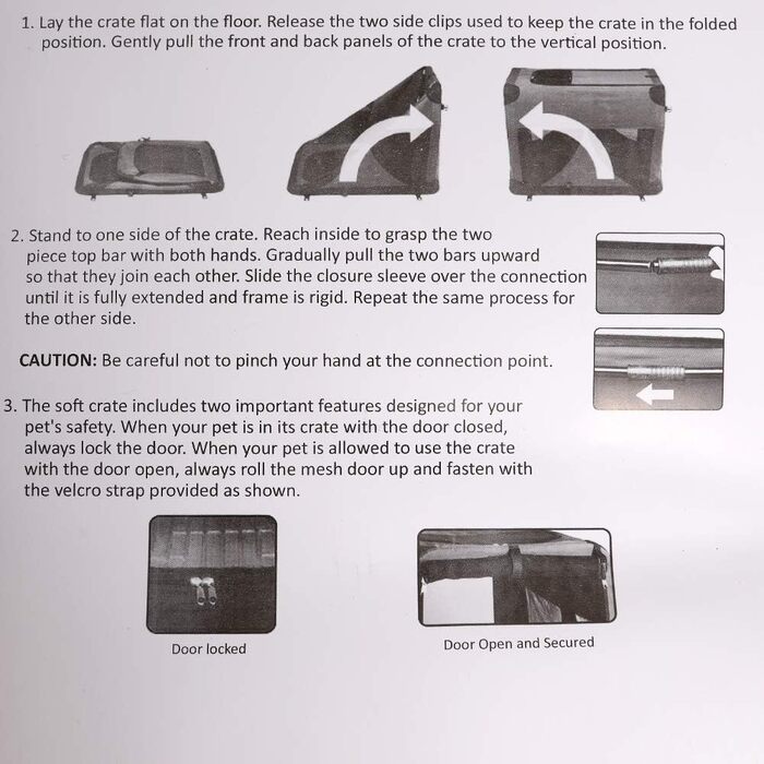 Складана переносна переносна коробка для собак Pocky, розмір S, бежево-чорна, 49x34x34 см, нейлон 600D, міцна