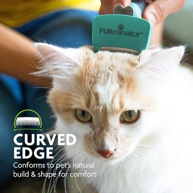 Щітка FURminator для маленьких короткошерстих котів, видаляє шерсть, проти линяння