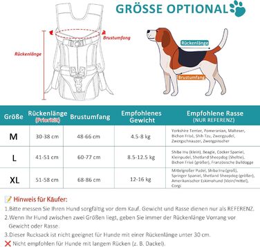 Рюкзак для собак середніх порід ALLSOPETS, регульований, легкий, для піших прогулянок, велосипеда, подорожей та кемпінгу (Хакі, XL)