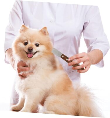 Професійна щітка для собак від підшерстка: видаляє підшерсток та ковтуни. Підходить для довгошерстих та короткошерстих порід. Ергономічна ручка з дерева. 2 шт.