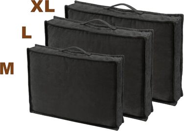 Килимок для собак Sesto Senso Premium, прямокутний, 100x70 см, Memory Foam, знімний чохол, сірий (M, Model 3 - Graphit)