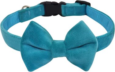 Нашийник для собак Vioett (L, Синій) з фіксуючою фігурою, м'який велюровий матеріал, для великих собак