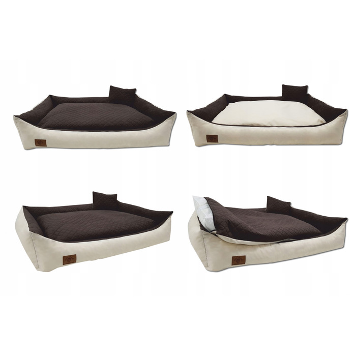 Лежанка-диван для собак Odol-Plusz, коричневий, 120 см x 80 см