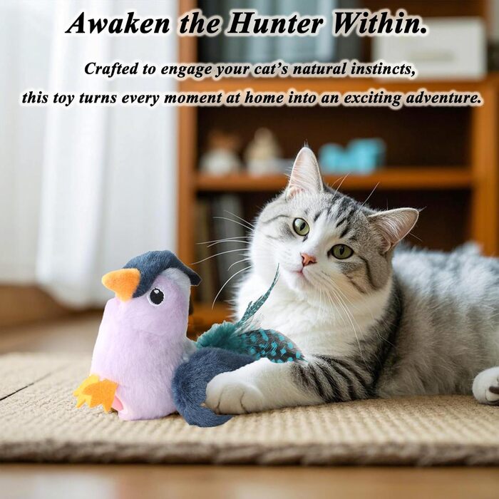 Інтерактивна іграшка для котів SuHaco GiGwi Melody Chaser: мишка з дзвоном, активується при русі