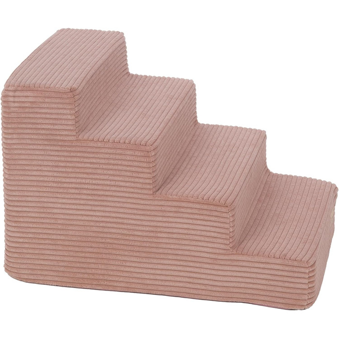 Сходинки для собак Velinda з 4 сходинками, котяча драбина, допомога у вході для домашніх тварин, матеріал: пінопласт, колір: рожевий (Cord)