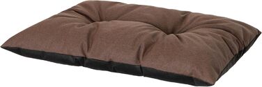 Ліжко для собак DOGGY - корзина для собак маленьких, середніх та великих порід - лежанка для тварин - собаче диван-матрац - ліжко для домашніх тварин - XXXL 132x106 см - коричневий колір з лапами