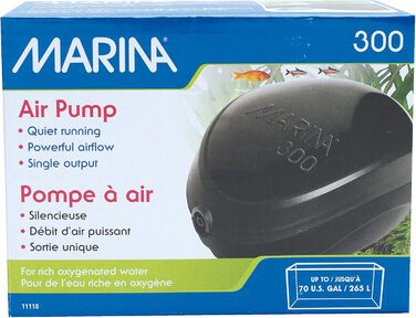 Marina 11118 компресор для акваріума 300, до 265 л, чорний