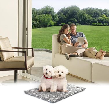 Кросер ліжко для собак середнього розміру, 76x51 см, з підстилкою, літо/зима, м'яке, до 20 кг