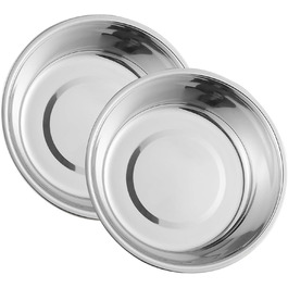 Підвищена годівниця для котів з килимком, нахилений на 15°, миска проти блювоти для корму та води, 2 шт. з нержавіючої сталі для котів та цуценят (Сірий), 2 миски (змінні миски, 14 см, 2 шт.)