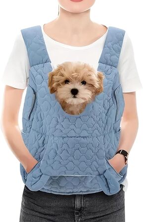 Рюкзак для кота | Дихаючий та м'який з кишенями, переноска для маленьких собак та кошенят, для прогулянок, подорожей, кемпінгу та верхової їзди (Сапфір)