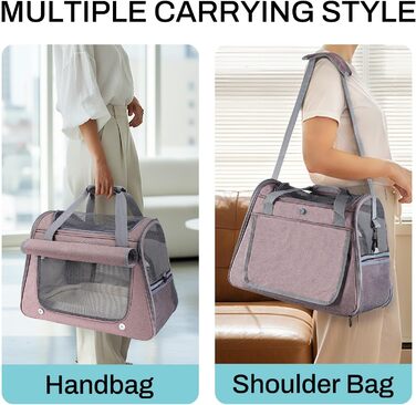 Транспортна сумка для котів та дрібних собак YooxArmor, 45x25x34 см, до 9 кг, червона