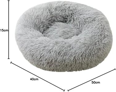 Крісло-лежанка для собак та котів Astorpet Donut Cush, велике, зручне, миється, сірий (M)