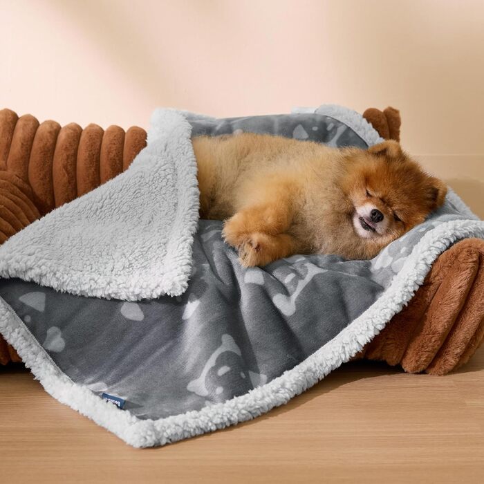 Водонепроникний коврик для собак BEDSURE, 152x127 см, великі породи, Sherpa Fleece, сірий, можна прати