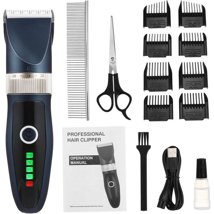 Набір для стрижки собак Supvox: професійний триммер для грумінгу, синього кольору