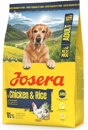 Сухий корм для дорослих собак великих порід Josera Optiness з куркою та рисом, 12.5 кг